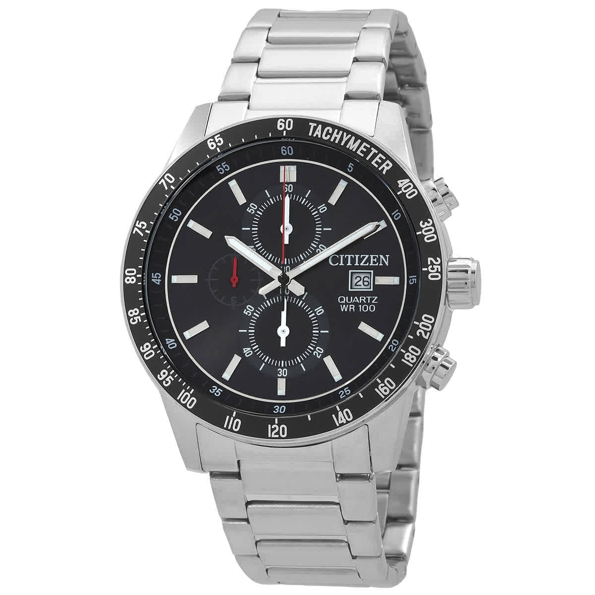 Chronograph Quartz Black Dial Men'S Watch AN3600-59E